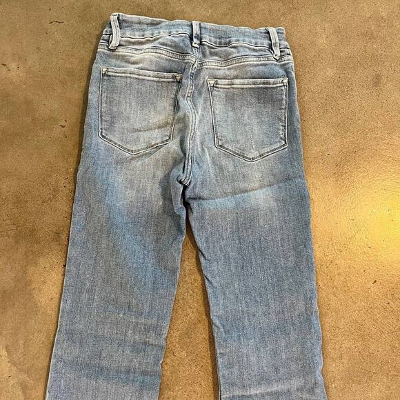 FRAME Le Mini Boot Slit cut light denim jeans womens size 26 pants straight leg - Picture 5 of 6